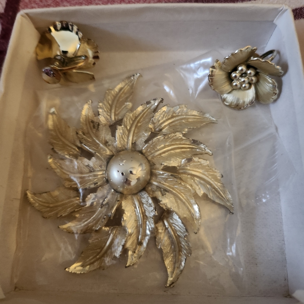 Vintage Brooch and Earrings